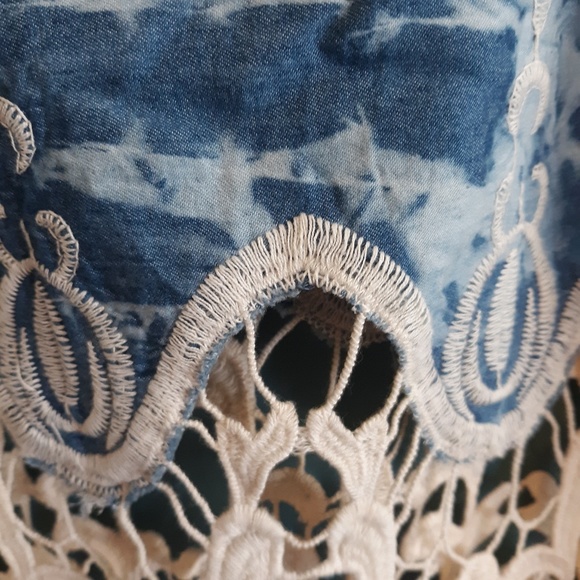 Cotton Tie Dyed and Crochet Top - Picture 4 of 4